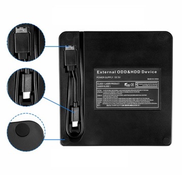 Внешний оптический привод CD-R, записывающее устройство DVD-RW с USB 3.0 C для ноутбука