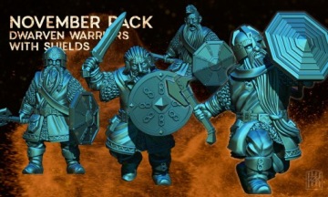 Гномы-воины со щитами — 1x