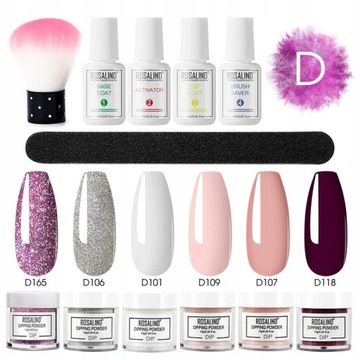 ROSALIND Zestaw Do Manicure Tytanowego 6PC