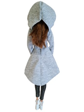 Одежда для куклы - Туника - платье с капюшоном.