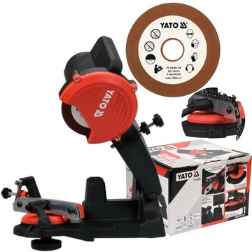 ЭЛЕКТРИЧЕСКАЯ НАСТОЛЬНАЯ ТОЧИЛКА YATO ДЛЯ ЗАТОЧКИ ПИЛОВЫХ ЦЕПЕЙ + КАМЕНЬ