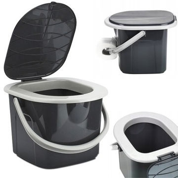 TOALETA TURYSTYCZNA PRZENOŚNA WIADRO KIBEL SRACZ Z DESKĄ NA DZIAŁKĘ BUDOWE