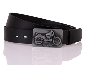 SKÓRZANY Pasek do spodni Motor Harley 4cm 105 S