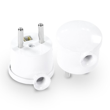 Угловой штекер 2P+Z MINI, белый