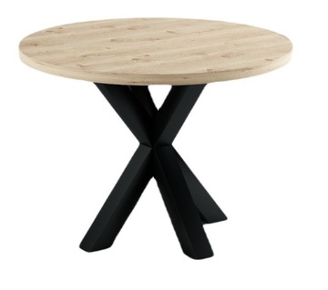 Stół loft salon dębowy nowoczesny FI 80cm DĄB