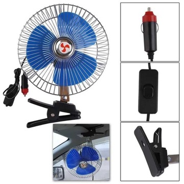 METALOWY WENTYLATOR WIATRAK 12V DO AUTA