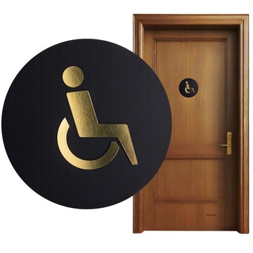 TABLICZKA TOALETA WC PIKTOGRAM DLA NIEPEŁNOSPRAWNYCH OZNACZENIE NA DRZWI
