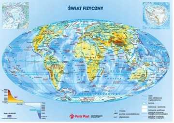 PODKŁAD DWUSTRONNY Z MAPĄ ŚWIATA