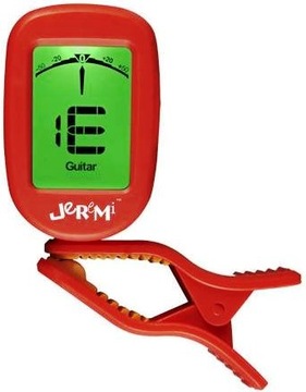 JEREMI T30W czerwony Tuner stroik do gitary ukulele bass