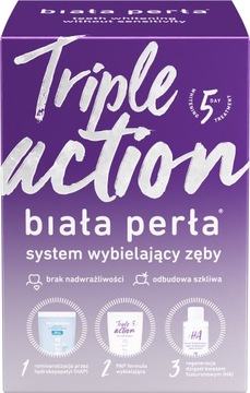 BIAŁA PERŁA TRIPLE ACTION SYSTEM WYBIELAJĄCY ZĘBY