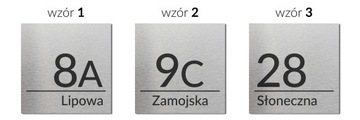 Адресная табличка с номером дома ALU доска 20х20 см