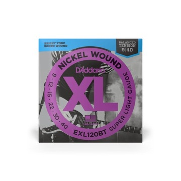Struny do gitary elektrycznej D'ADDARIO EXL120BT (9-40)