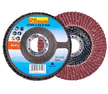 TARCZA ŚCIERNICA LISTKOWA 125mm P120 RICHMANN KO