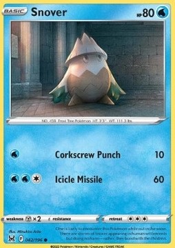 Karty Pokemon (LOR 042) Snover