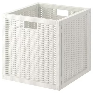KOSZ RATTANOWY BIAŁY 32x34x32 cm IKEA BRANAS