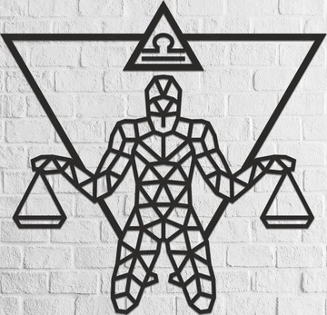 EWA Drewniane Puzzle 3D Dekoracja Ścienna Libra