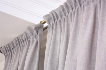 Бежевые шторы Изготовленные на заказ шторы из льна Linen Natura