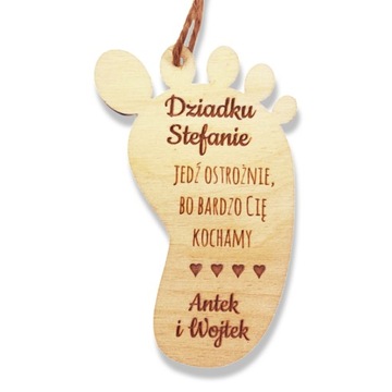 Zawieszka Stópka do samochodu Dzień Babci Dziadka
