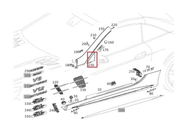 MERCEDES SL R231 TROJŮHELNÍK ZRCÁTKO PRAVÉHO OE