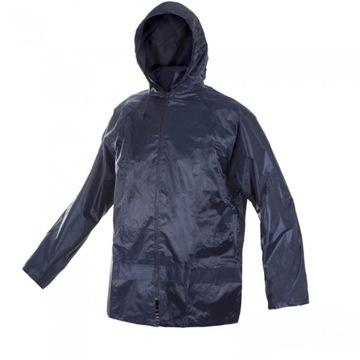 Kurtka PRZECIWDESZCZOWA nylon KAPTUR niebieska SZTORMIAK WODOODPORNA XXXL