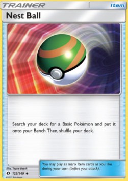 Karta Pokemon Nest Ball (SUM 123) 123/149