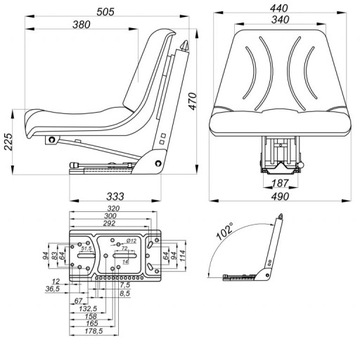 URSUS C-330 C-360 ZETOR T25 MF WIDLAK СИДЕНЬЕ С ПОЛНОЙ ПОДВЕСКОЙ
