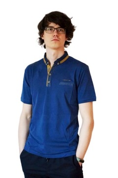 Bawełniana Koszulka Polo Benter - Niebieska r.M