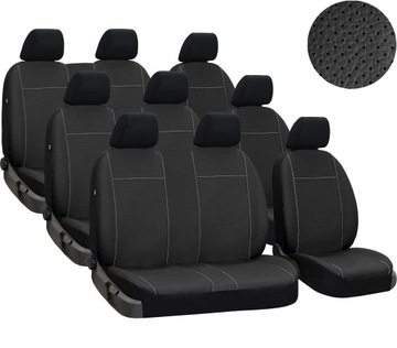POKROWCE MIAROWE SKÓRA do RENAULT TRAFIC 3 9m