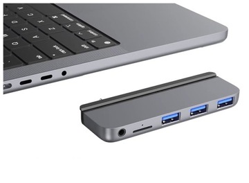 4Apple.pl Адаптер-концентратор для MacBook Pro 14 16 M1 M2 M3 3 разъема USB microSD