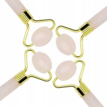 МАССАЖЕР ДЛЯ ЛИЦА, 100% РОЗОВЫЙ ЖАДЕИТ, РОЛИК-РОЗА