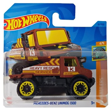 Samochodzik Mattel HKH26 Hot Wheels Mercedes-benz Unimog 1300 HKH26