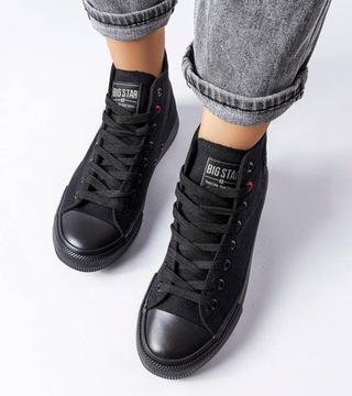 Черные высокие кеды Big Star T274033 37