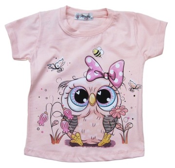 Bluzka Bluzeczka Koszulka na Lato T-SHIRT Sowa * 92
