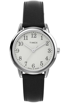 Zegarek damski czytelny TIMEX INDIGLO cyfry na czarnym pasku indiglo