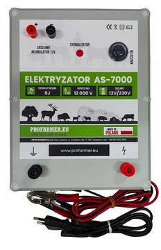 ELEKTRYZATOR 12/230V PASTUCH ELEKTRYCZNY 6J na dziki dzika bydło mięsne