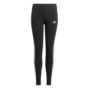 Leginsy damskie dla dziewczynki czarne adidas 164