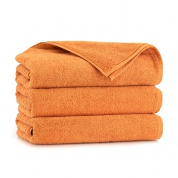 Ręcznik ZWOLTEX 50x100 KIWI 2 Bawełna egipska 500g POMARAŃCZOWY
