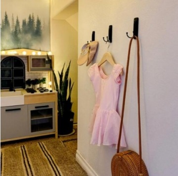 3M 17036BEE Большой двойной черный крючок Command