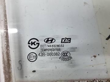HYUNDAI I40 11-18R KOMBI SKLO (OKNO) DVEŘE PRAVÁ ZADNÍ