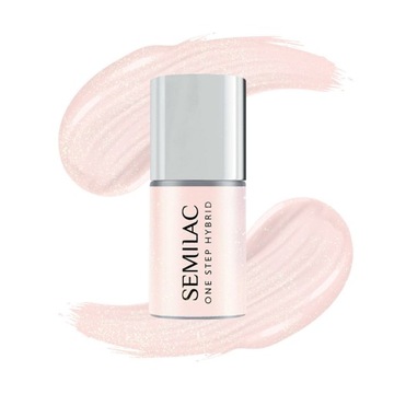 SEMILAC LAKIER ONE STEP HYBRID S257 Glitter Rose