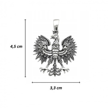 БОЛЬШОЙ КУЛОН ИЗ СЕРЕБРЯНОГО ОРЛА 925 ПРОБЫ, ПОДАРОК