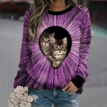 Bluza Dresowa 3D z Kota Comfortable Sweatshirt