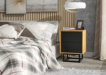 ПРИМОЧНЫЙ ШКАФ ЛОФТ РЕТРО СТОЛ ДУБ/ЧЕРНЫЙ LFT130