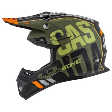 ШЛЕМ CROSS CUP SONIC CASSIDA, МАТОВЫЙ ЗЕЛЕНЫЙ + ОЧКИ XS