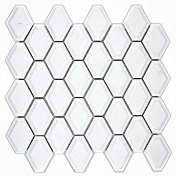 ROMB DIAMENT mozaika ceramiczna biała połysk