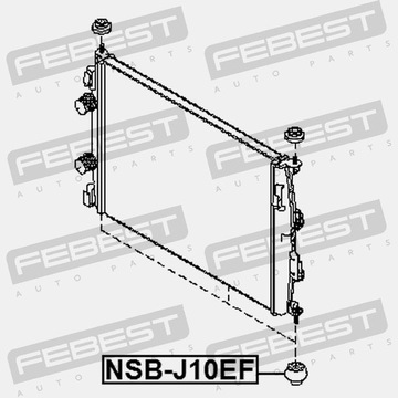 РЕЗИНА КРЕПЛЕНИЯ РАДИАТОРА NISSAN QASHQAI