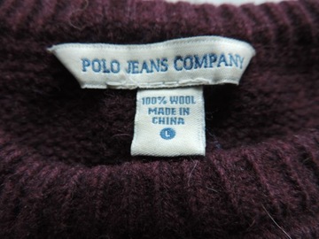 RALPH LAUREN POLO JEANS CO. SWETER 100% WEŁNA M/L