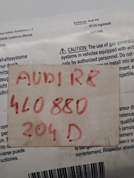 AUDI R8 Q7 4L ULOŽENÍ VZDUCHOVÁ SPOLUJEZDCE AIRBAG 4L0880204D
