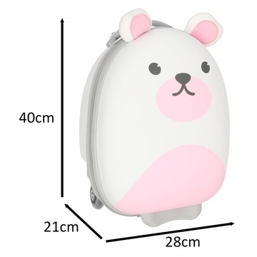 Дорожный чемодан для детей, ручная кладь на колесах, кабина мыши, розовый