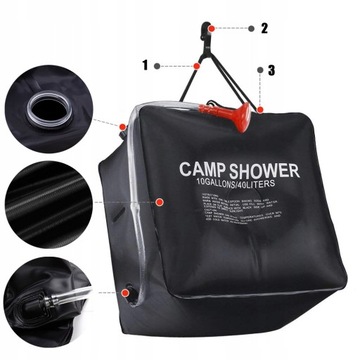 CAMPING SOLAR SOLAR TOURIST CAMPING ДУШ БОЛЬШОЙ 40 Л ПОРТАТИВНЫЙ